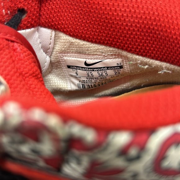 Nike Dunk Sky High Liberty of London Women's Size 6 Red Shoes 529040-600 - Picture 8 of 9
